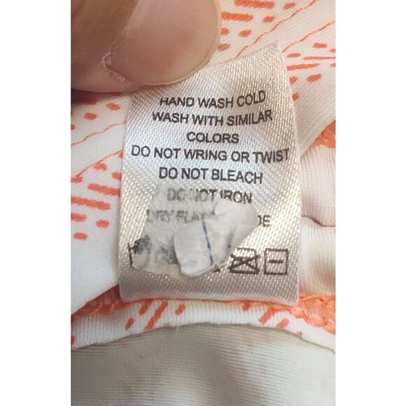 Cabana Life UPF 50+ Tunic Swim Cover Up Peach Striped Geometric Size Large - Picture 9 of 9